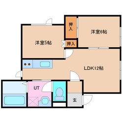 岩見沢駅 バス15分  ダイエー前下車：停歩5分 2階の物件間取画像